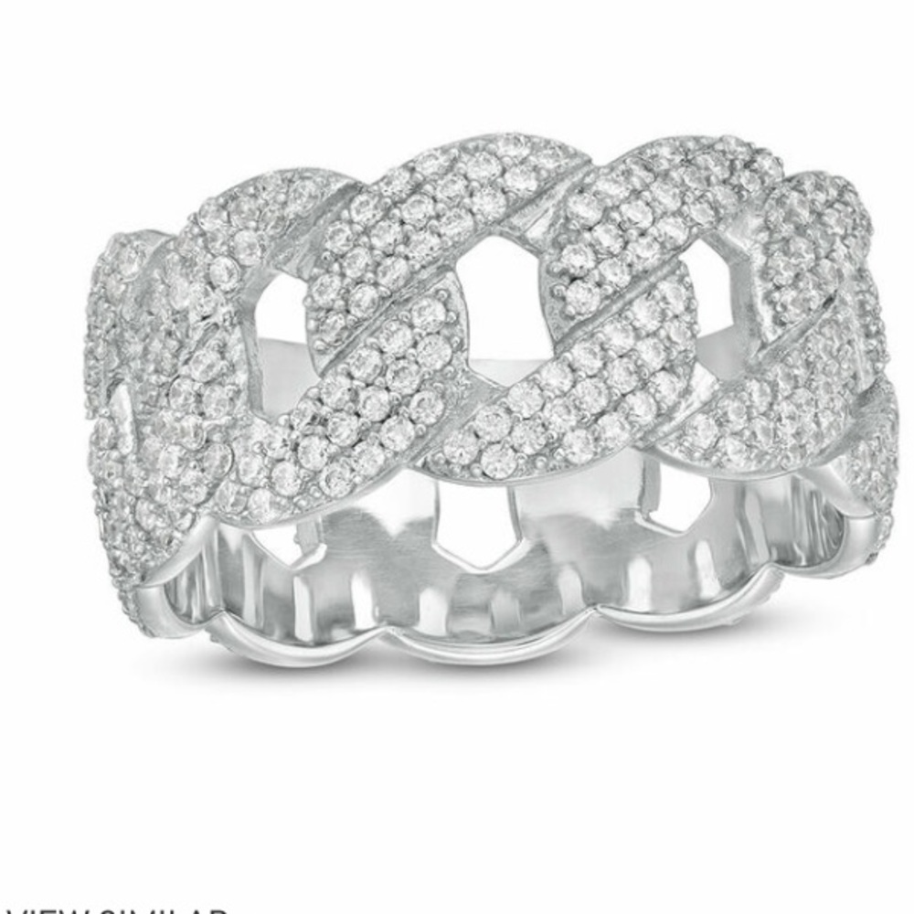 Pave Curb Chain Ring Banter by Piercing Pagoda